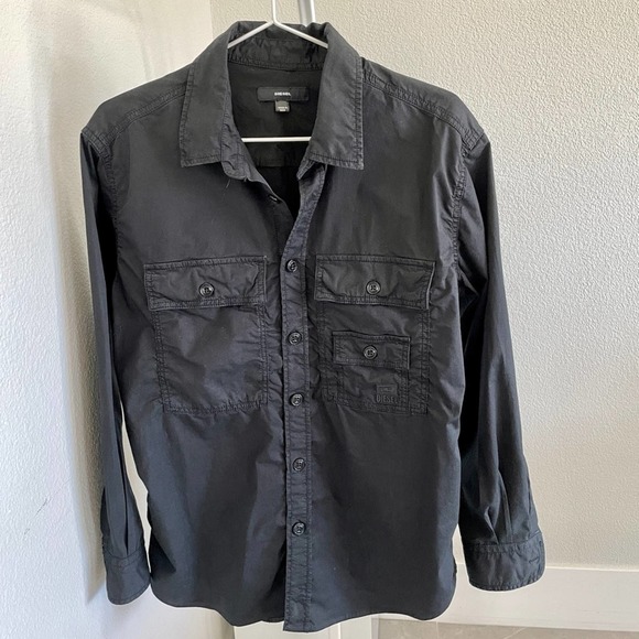 Black Diesel Button Down Shirt Never Worn it’s marked medium, - Picture 1 of 2